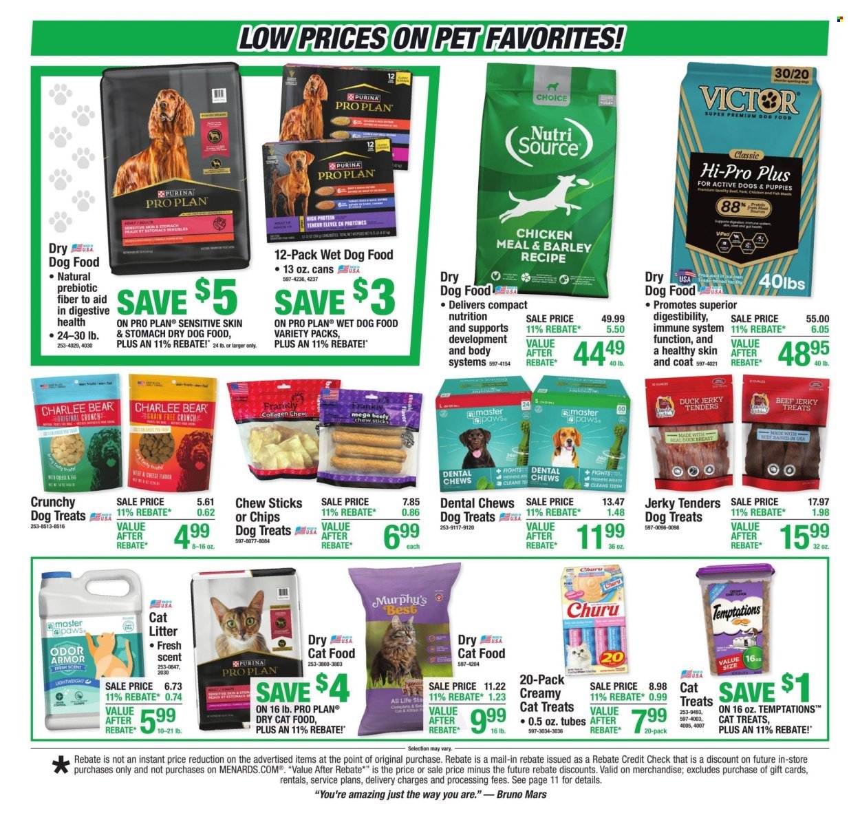 MENARDS ad - 11% Rebate* Sale