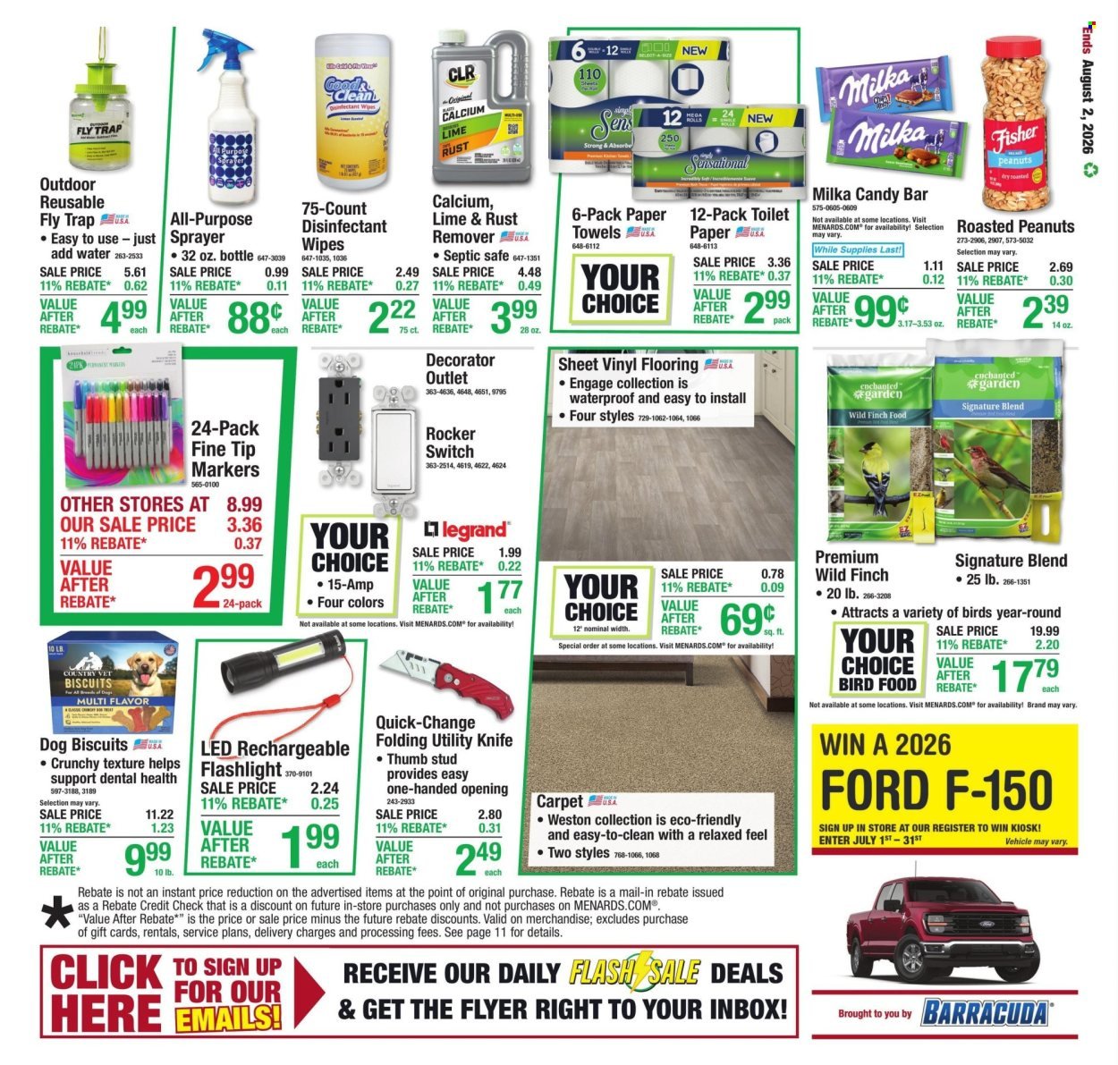 MENARDS ad - 11% Rebate* Sale
