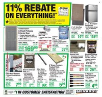 MENARDS ad - 11% Rebate* Sale