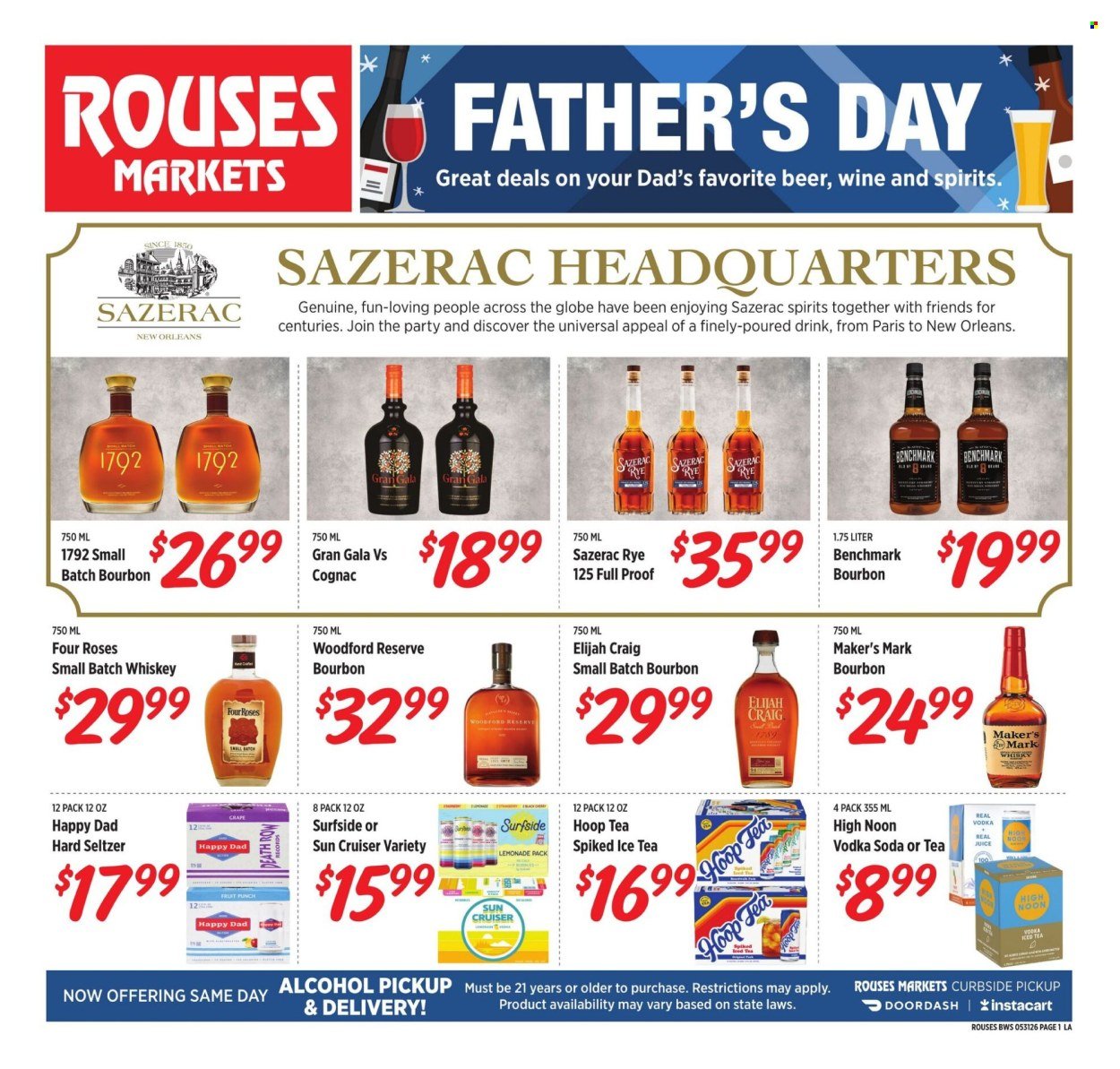 ROUSES MARKETS ad - Alcohol Specials
