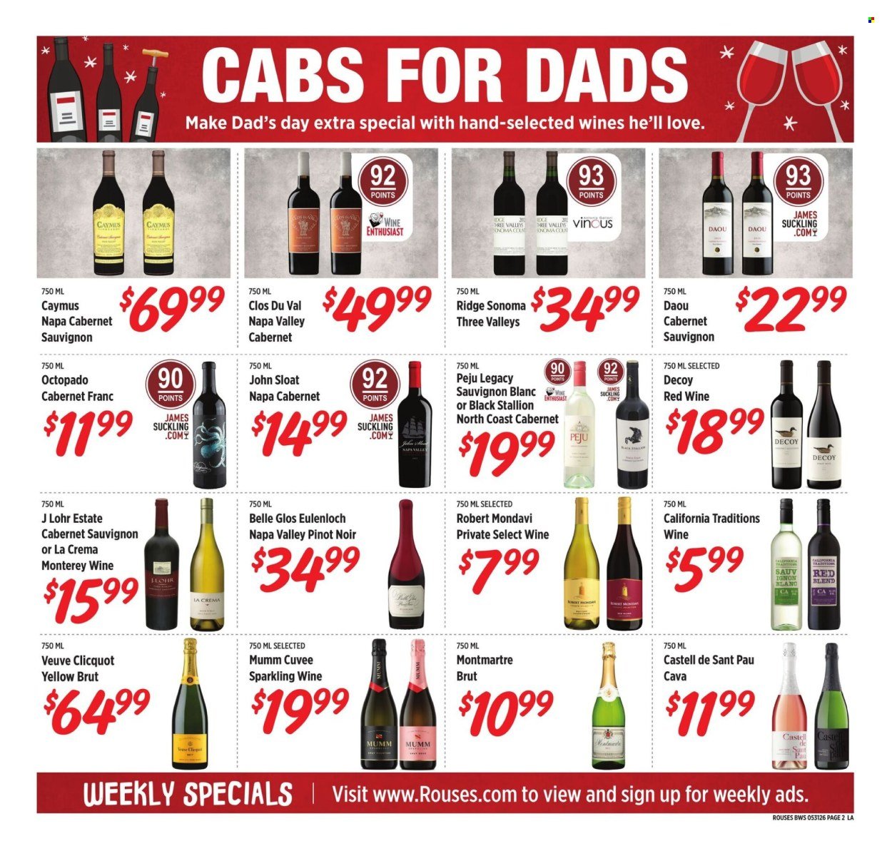 ROUSES MARKETS ad - Alcohol Specials