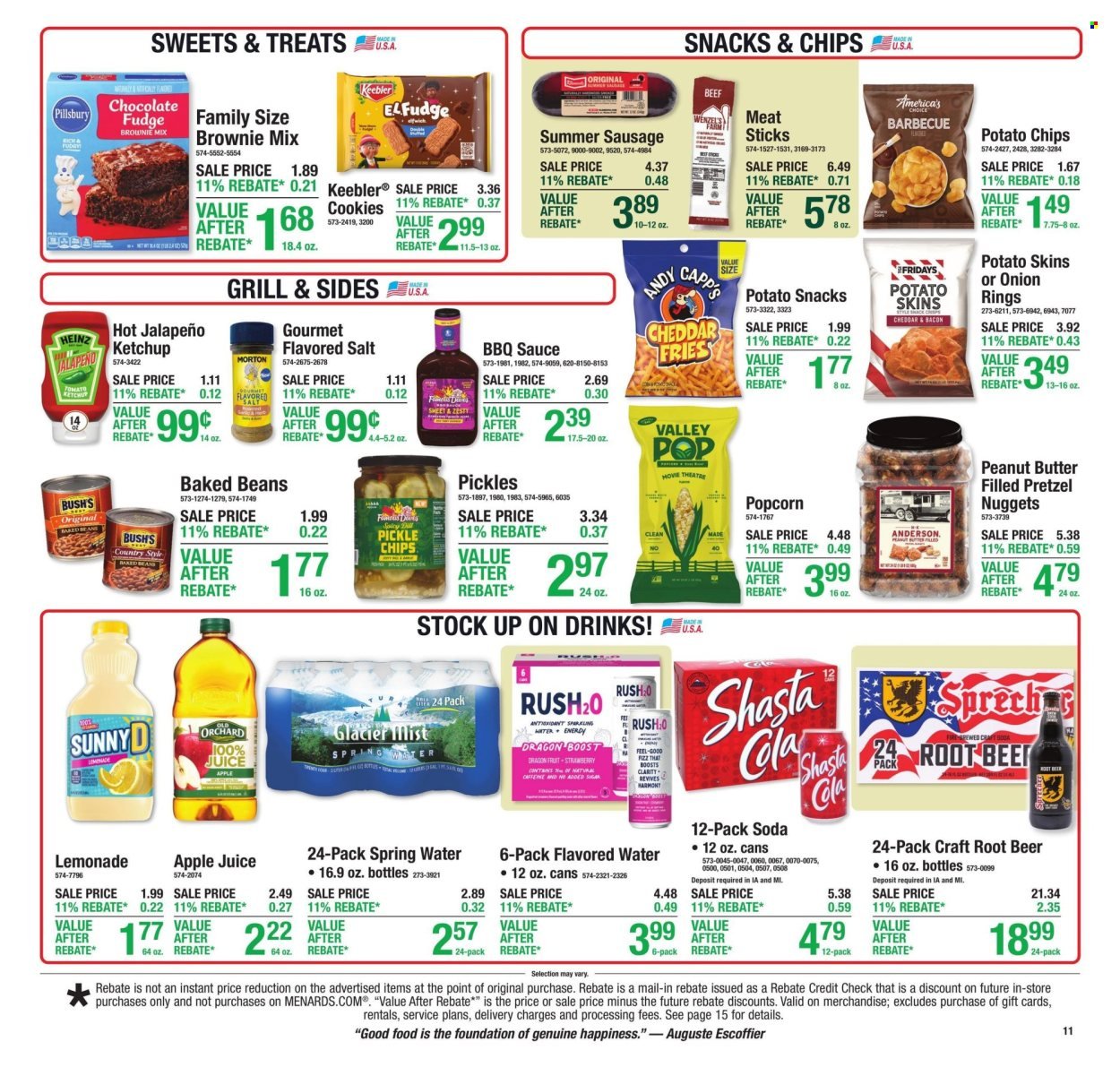 MENARDS ad - 11% Rebate* Sale