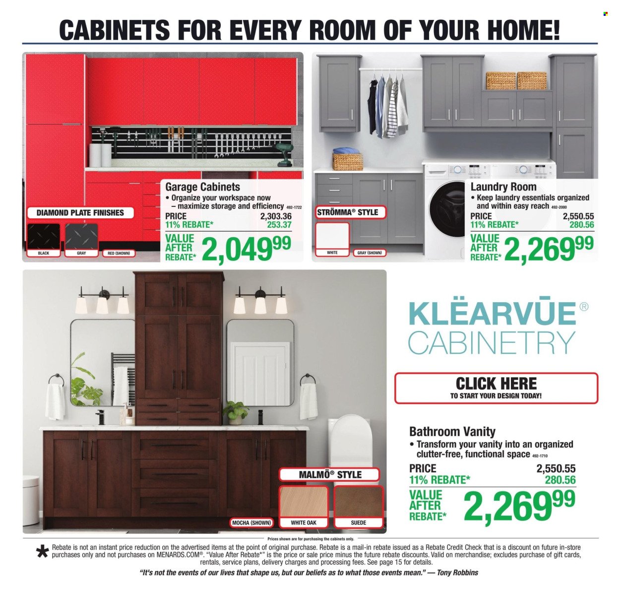 MENARDS ad - 11% Rebate* Sale