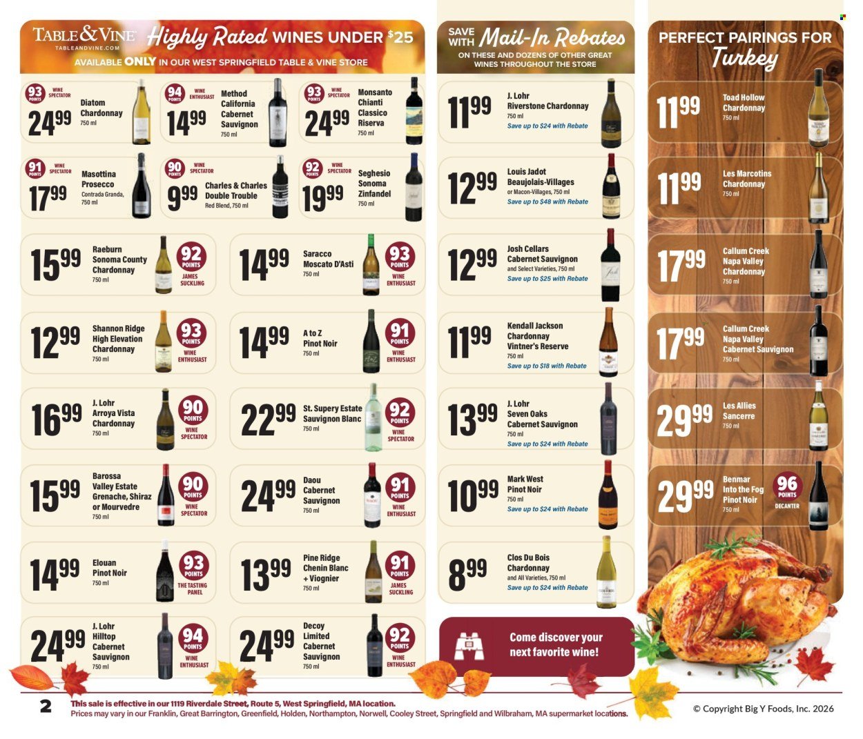 BIG Y ad - Table & Vine