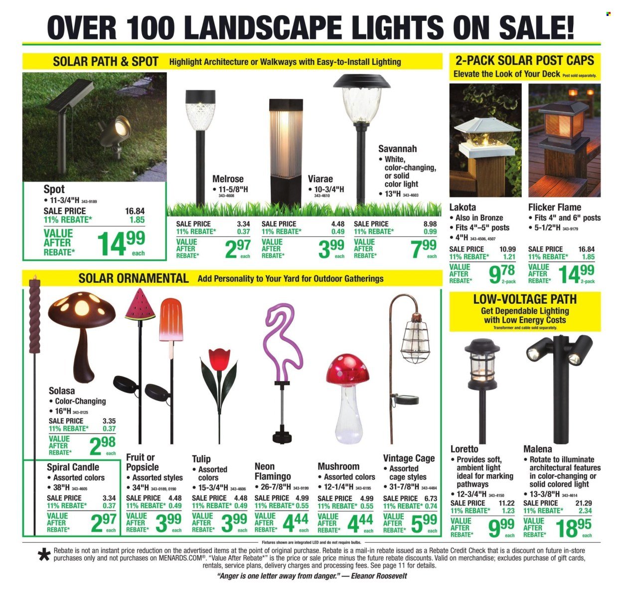 MENARDS ad - 11% Rebate* Sale