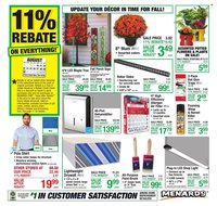 MENARDS ad - 11% Rebate* Sale