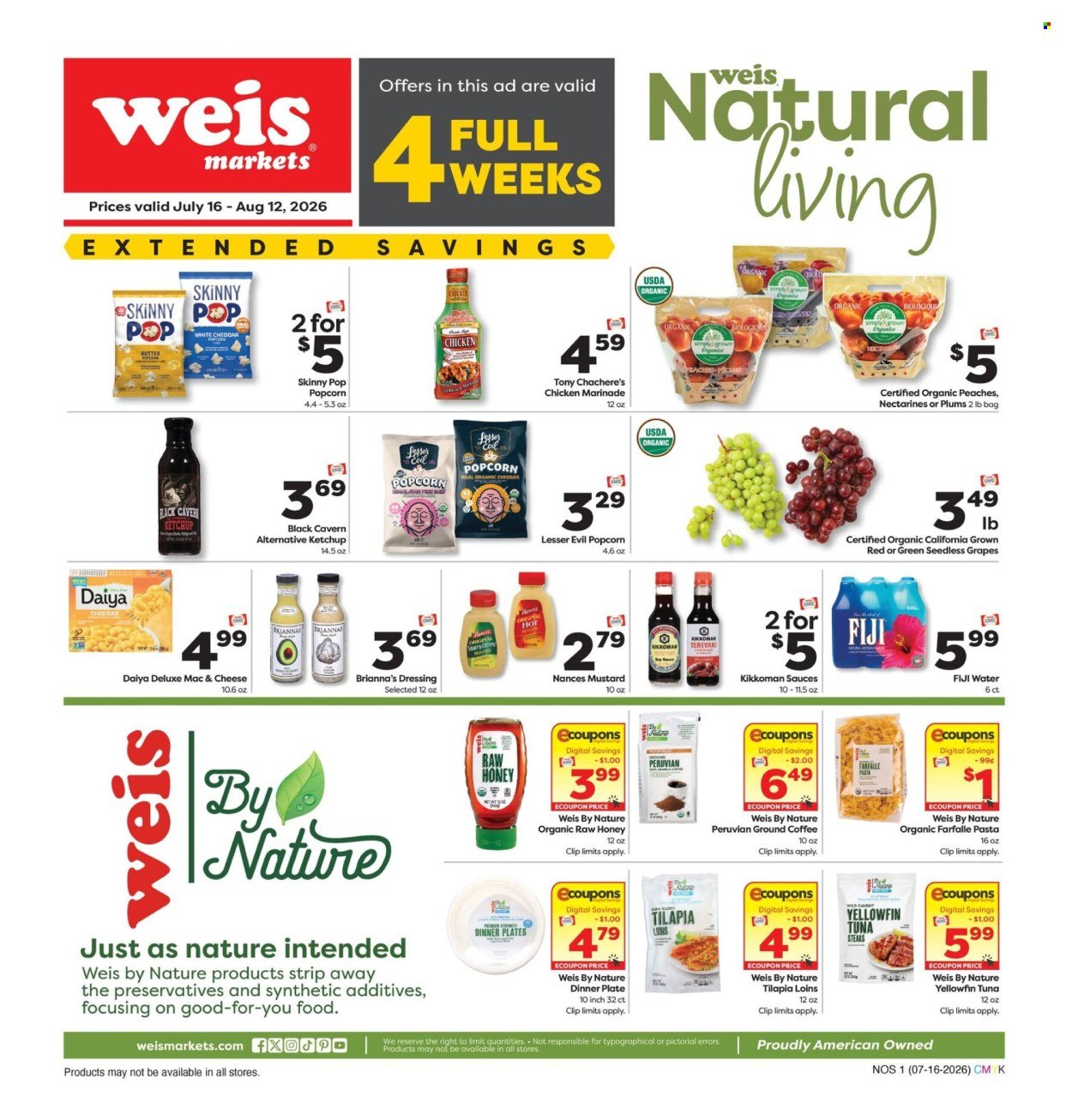 WEIS ad - Natural & Organic