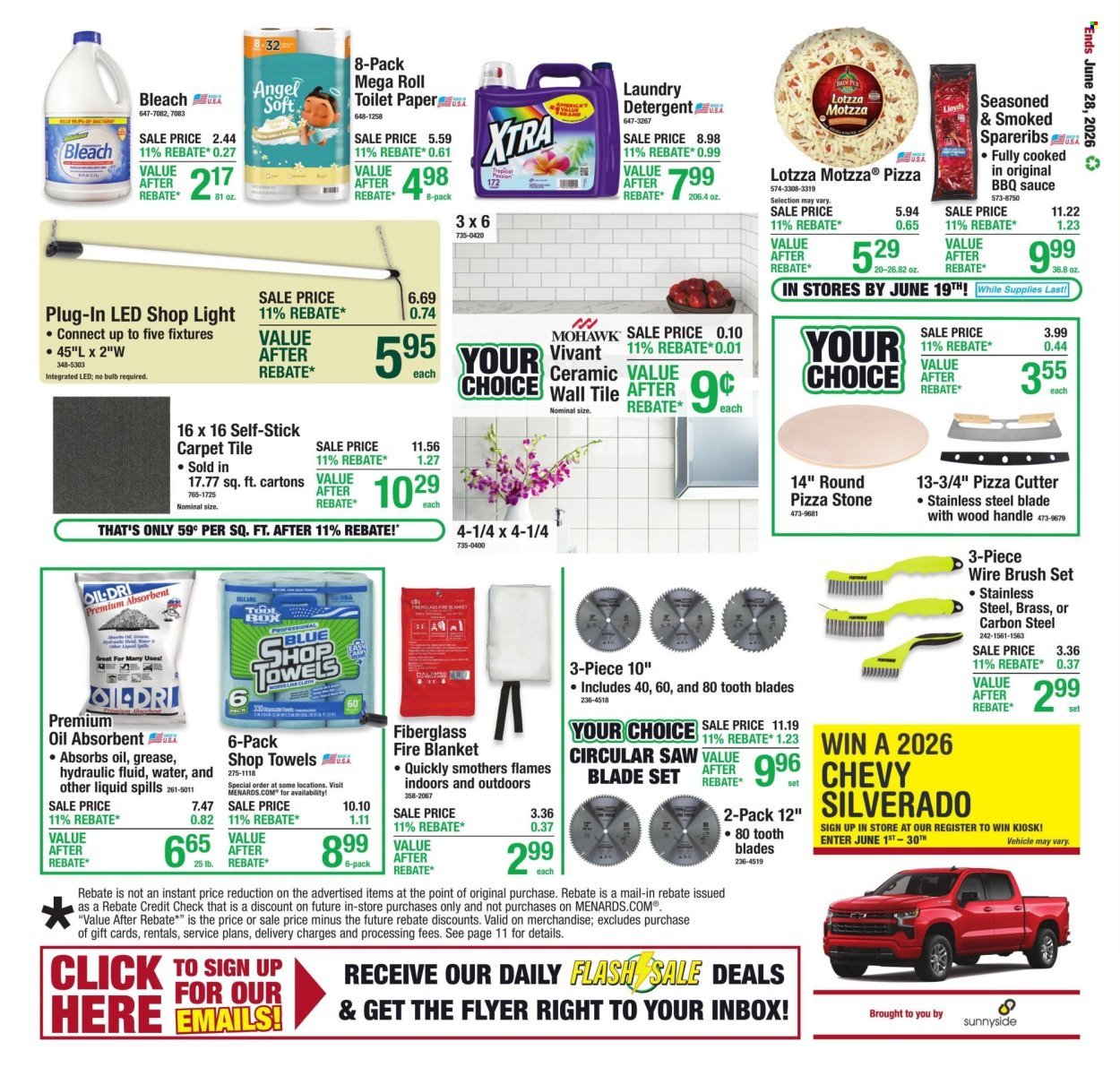 MENARDS ad - 11% Rebate* Sale