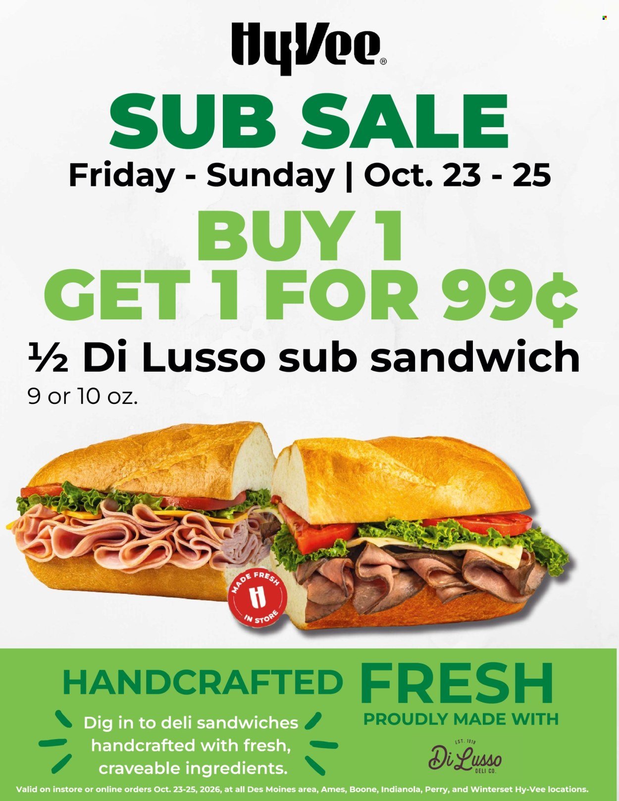 HY-VEE ad - Sub Sale!
