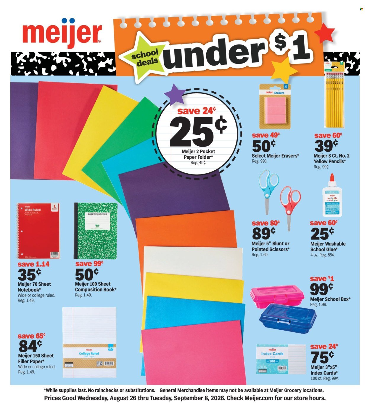 MEIJER ad - Back to School Deals