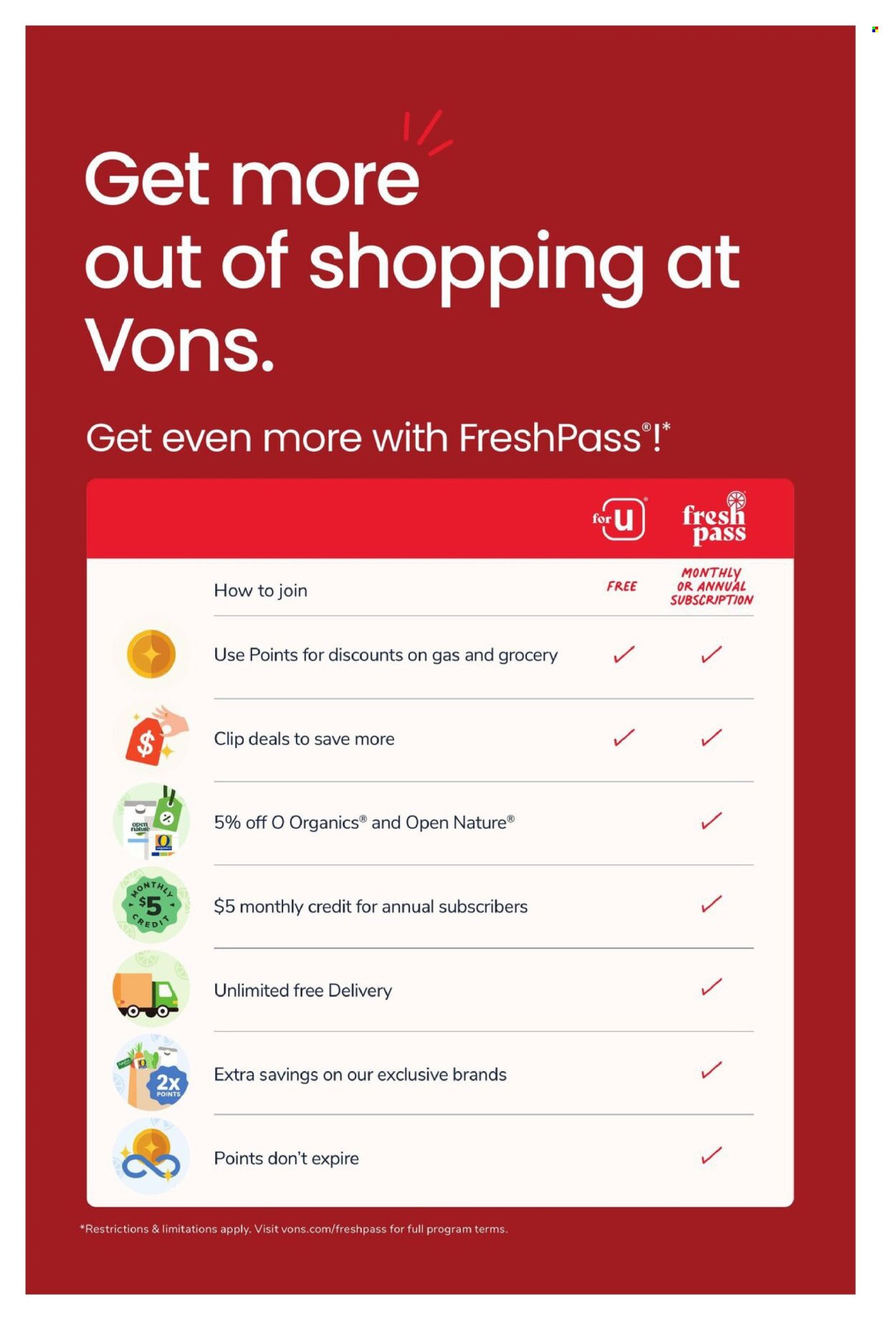 VONS ad - Weekly Ad