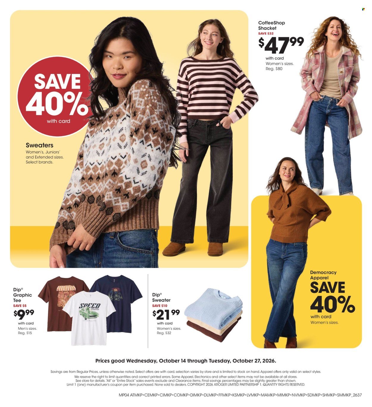 KROGER ad - Home & Apparel