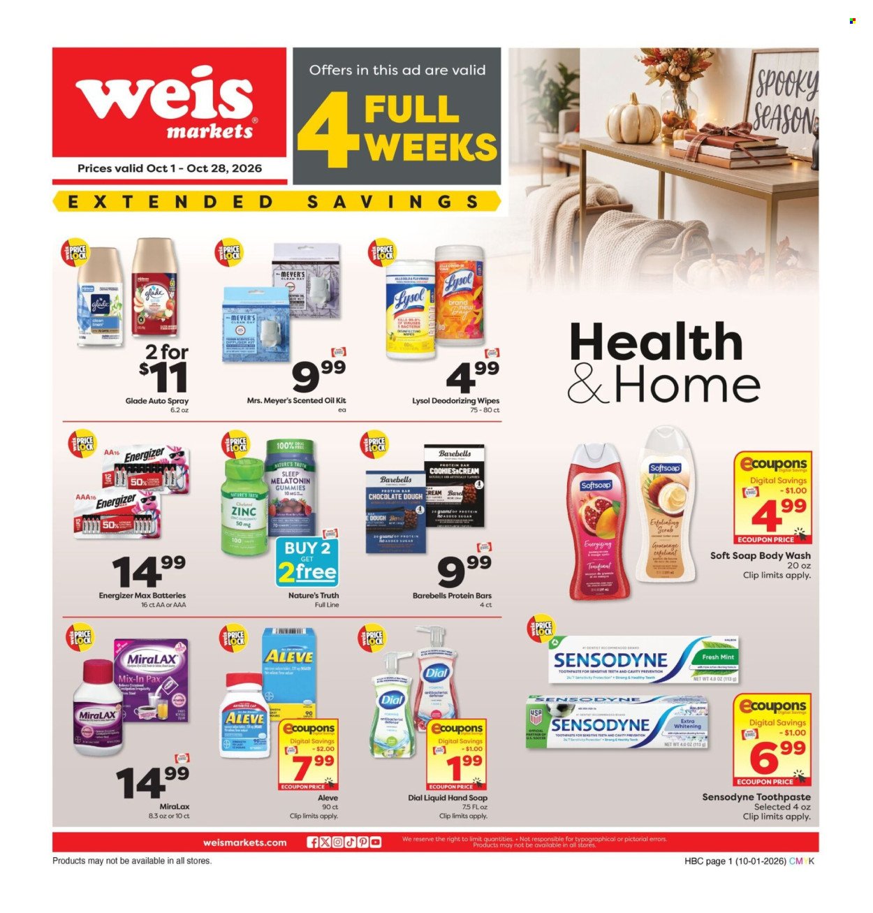 WEIS ad - Monthly Home