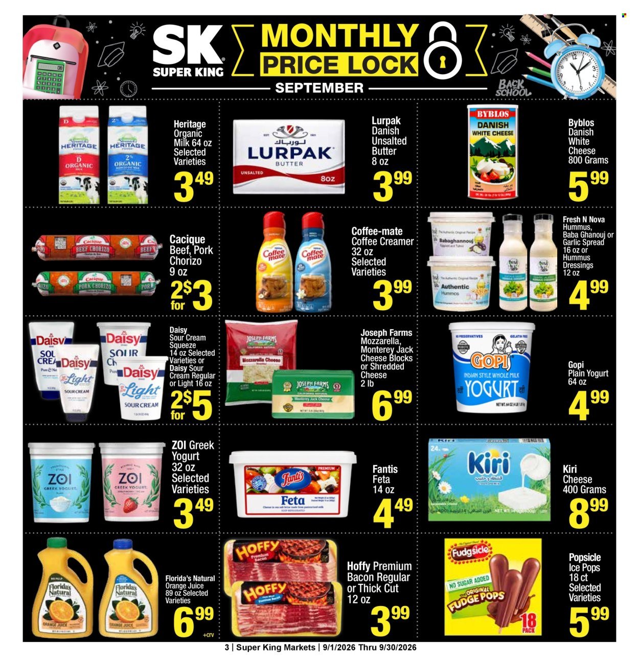 SUPER KING MARKETS ad - Monthly Price Lock