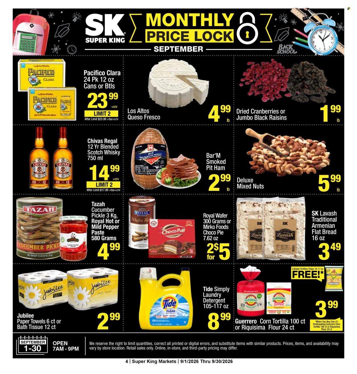 SUPER KING MARKETS ad - Monthly Price Lock