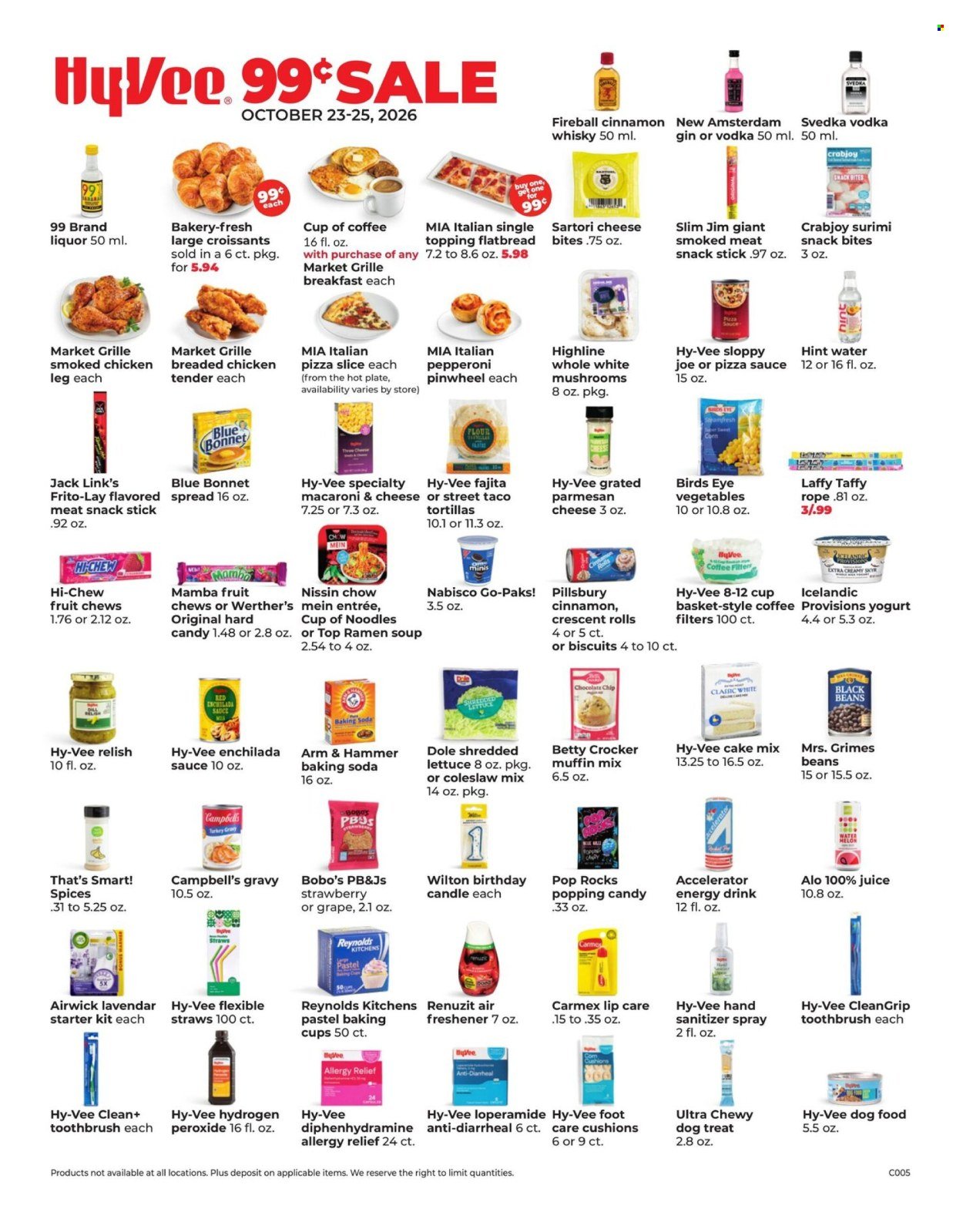 HY-VEE ad - 3 DAYS 99¢ SALE
