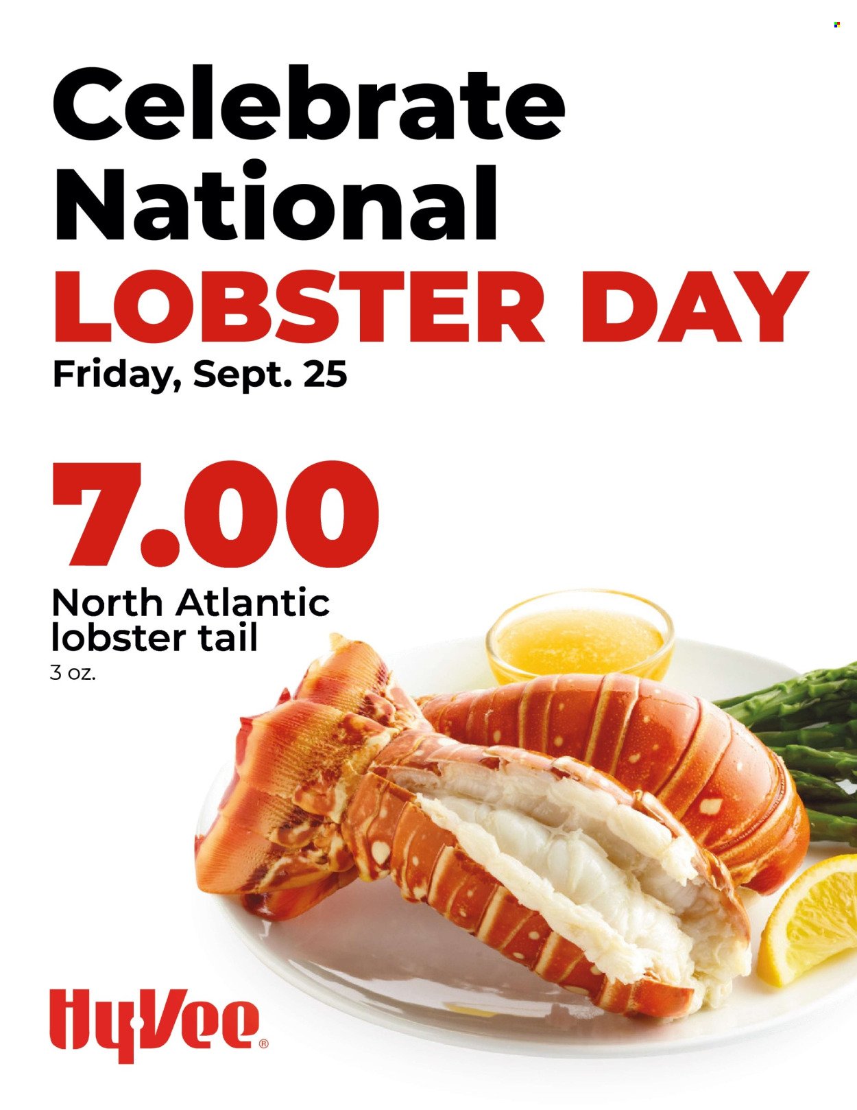 HY-VEE ad - National Lobster Day Sale