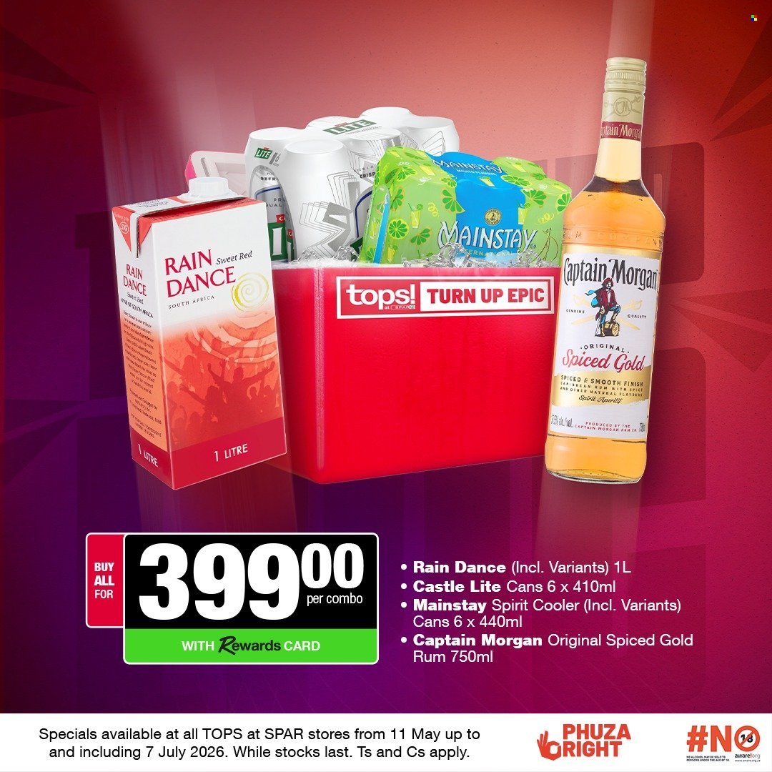 TOPS AT SPAR specials - Turn Up Epic
