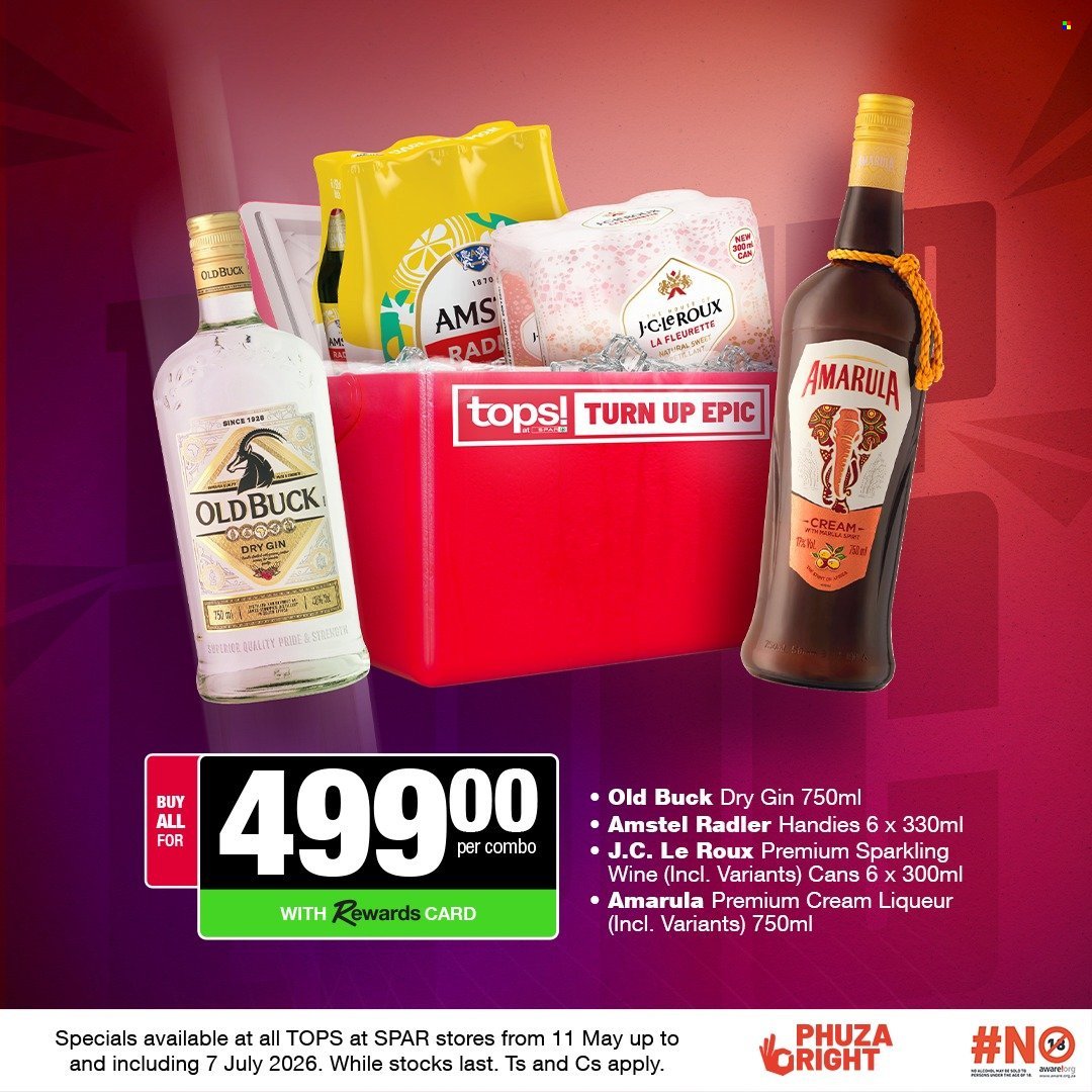 TOPS AT SPAR specials - Turn Up Epic