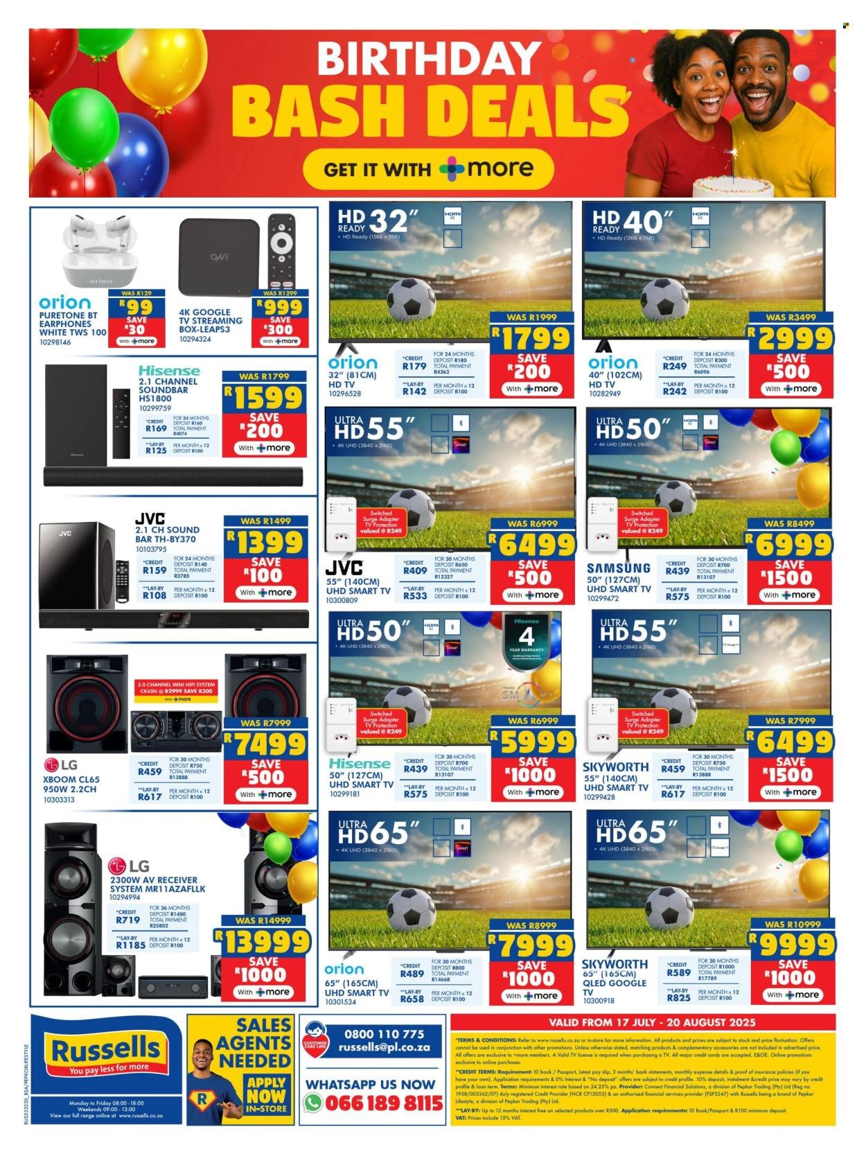 RUSSELLS specials - From Thursday 17 Jul 2025 (2025-07-17 - 2025-08-20) | 16