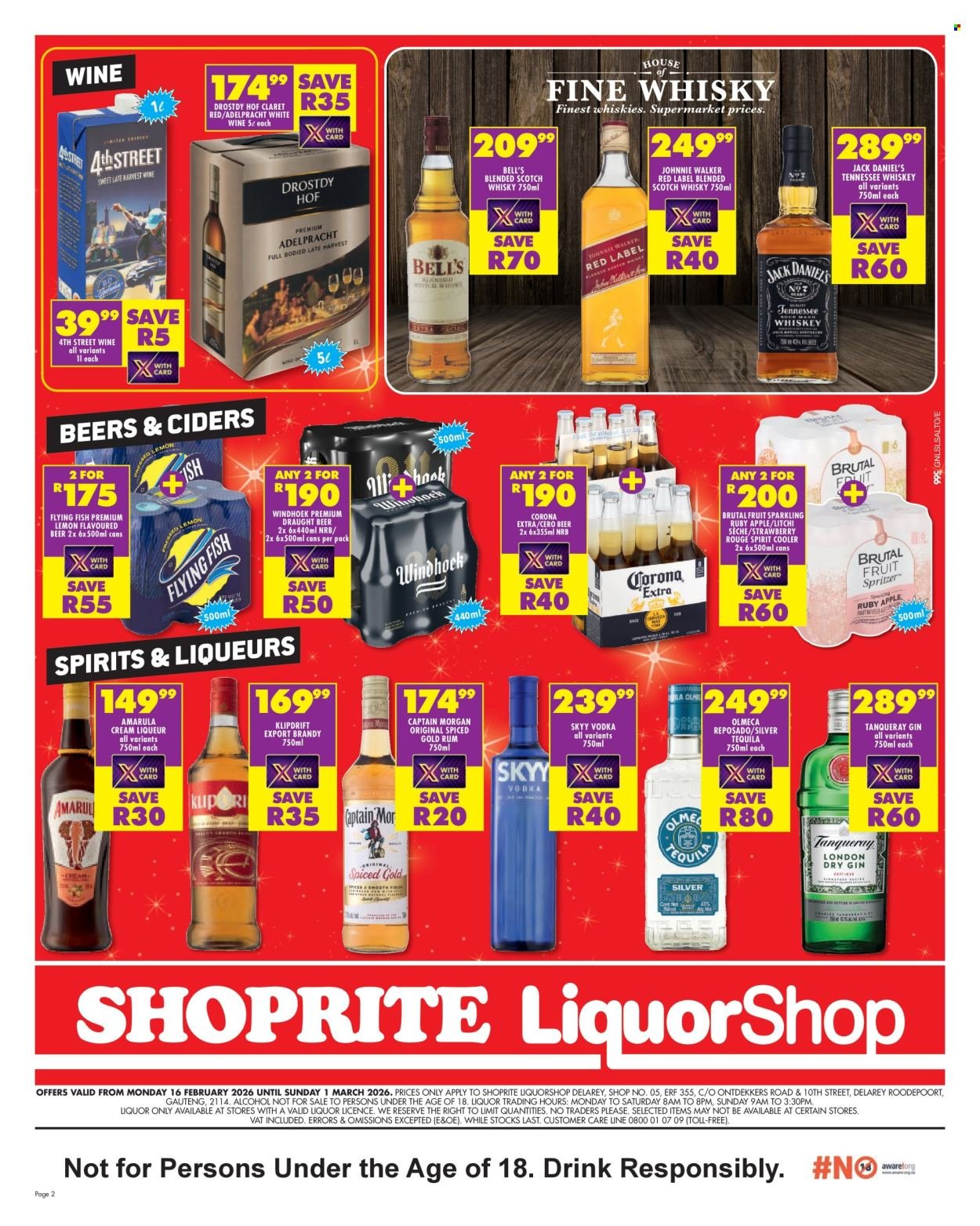 SHOPRITE specials - LiquorShop Low Prices Delarey (2026-02-16 - 2026-03-01) | 2