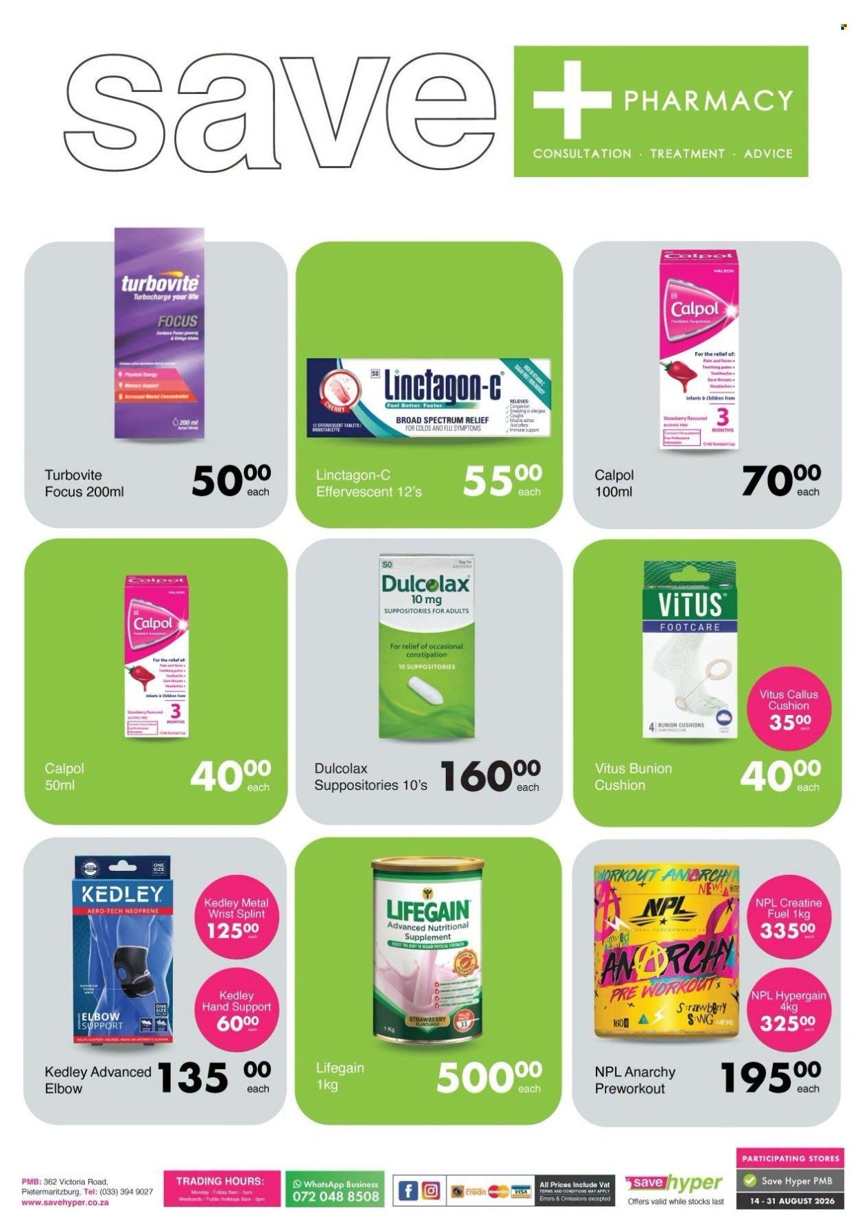 SAVE specials - From Friday 14 Aug 2026