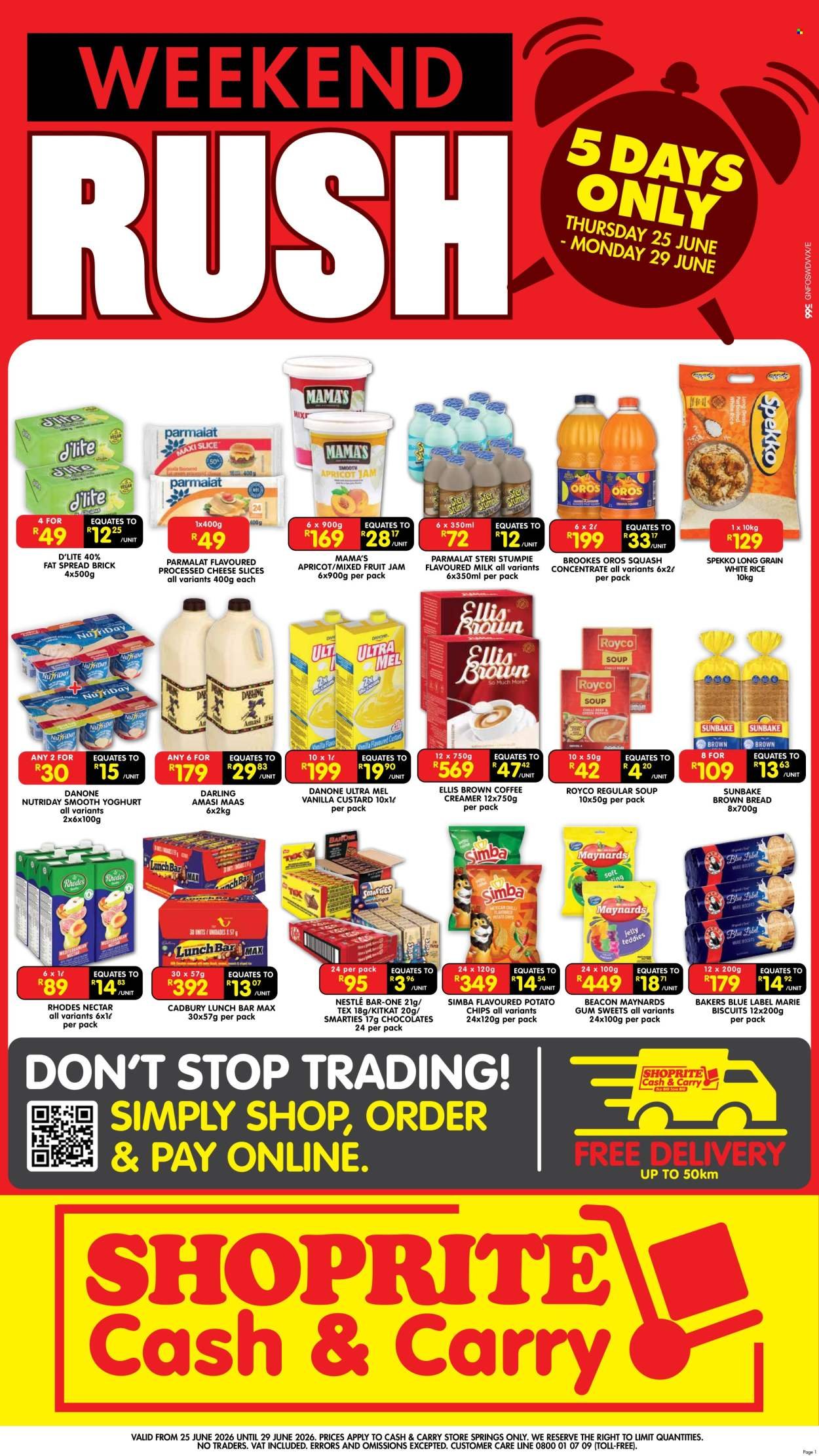 SHOPRITE specials - Cash & Carry Weekend Rush Springs