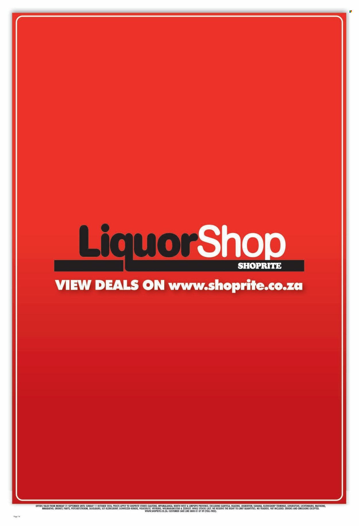 SHOPRITE specials - Xtra Savings Gauteng