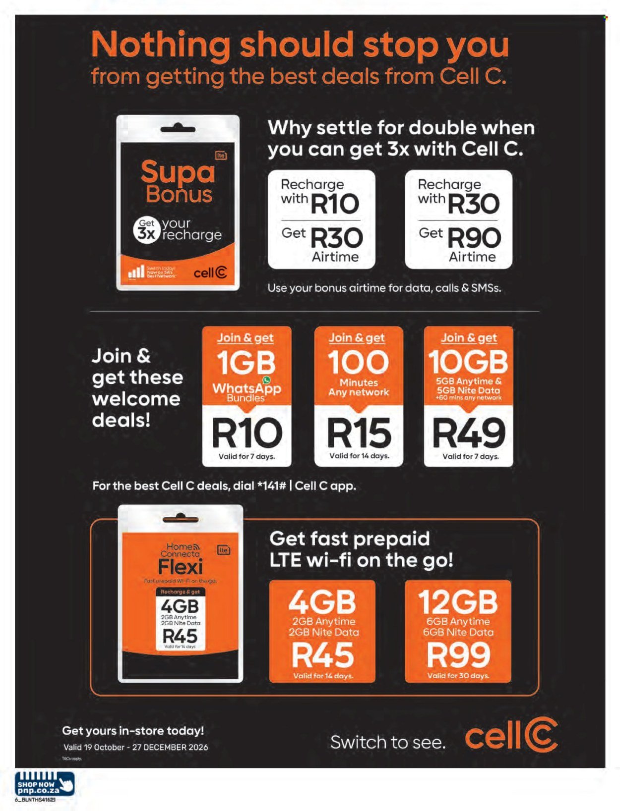 PICK N PAY specials - Cellular Specials
