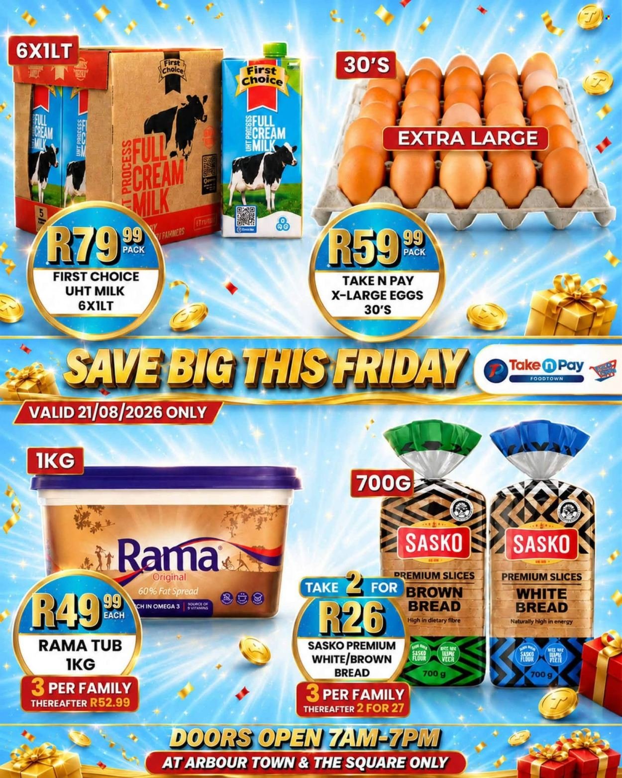 TAKE N PAY specials - From Friday 21 Aug 2026