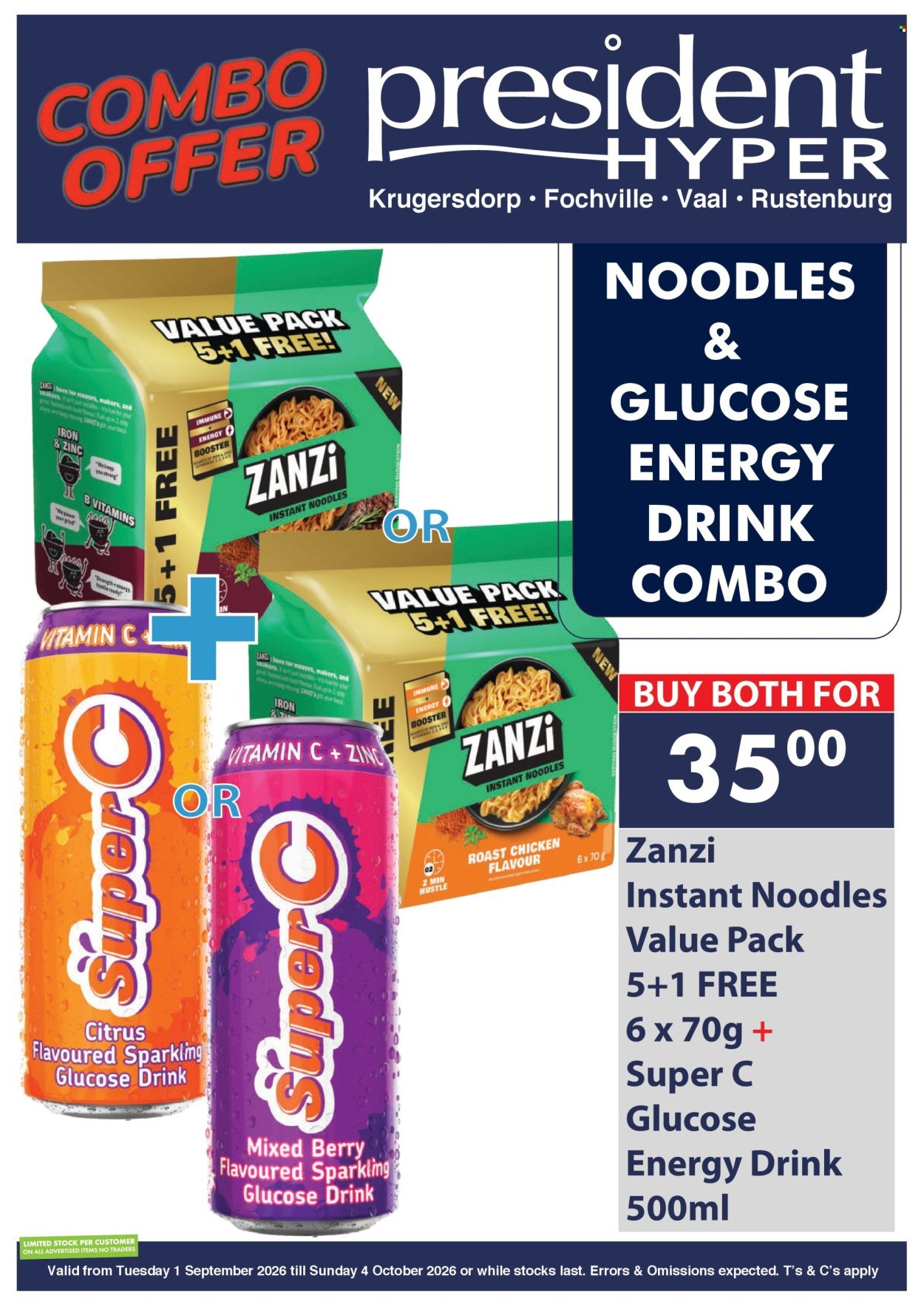 PRESIDENT HYPER specials - Combo deals