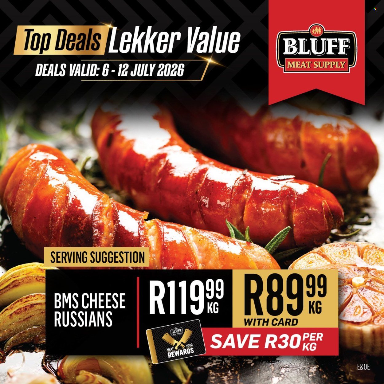 BLUFF MEAT SUPPLY specials - From Monday 6 Jul 2026