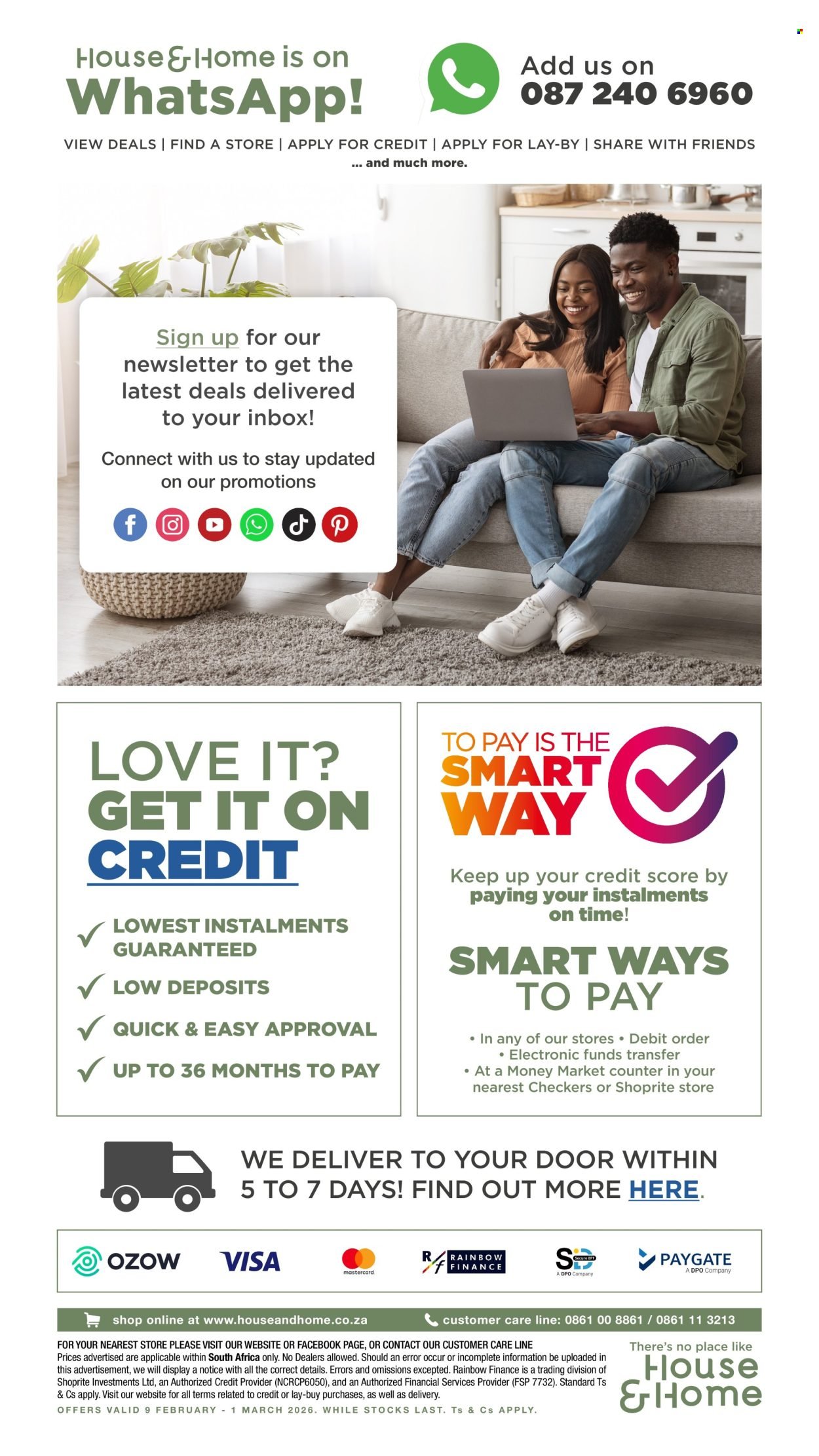 HOUSE & HOME specials - From Monday 9 Feb 2026 (2026-02-09 - 2026-03-01) | 36