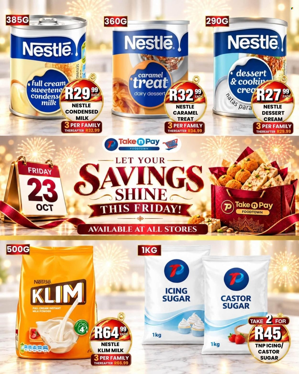 TAKE N PAY specials - From Friday 23 Oct 2026