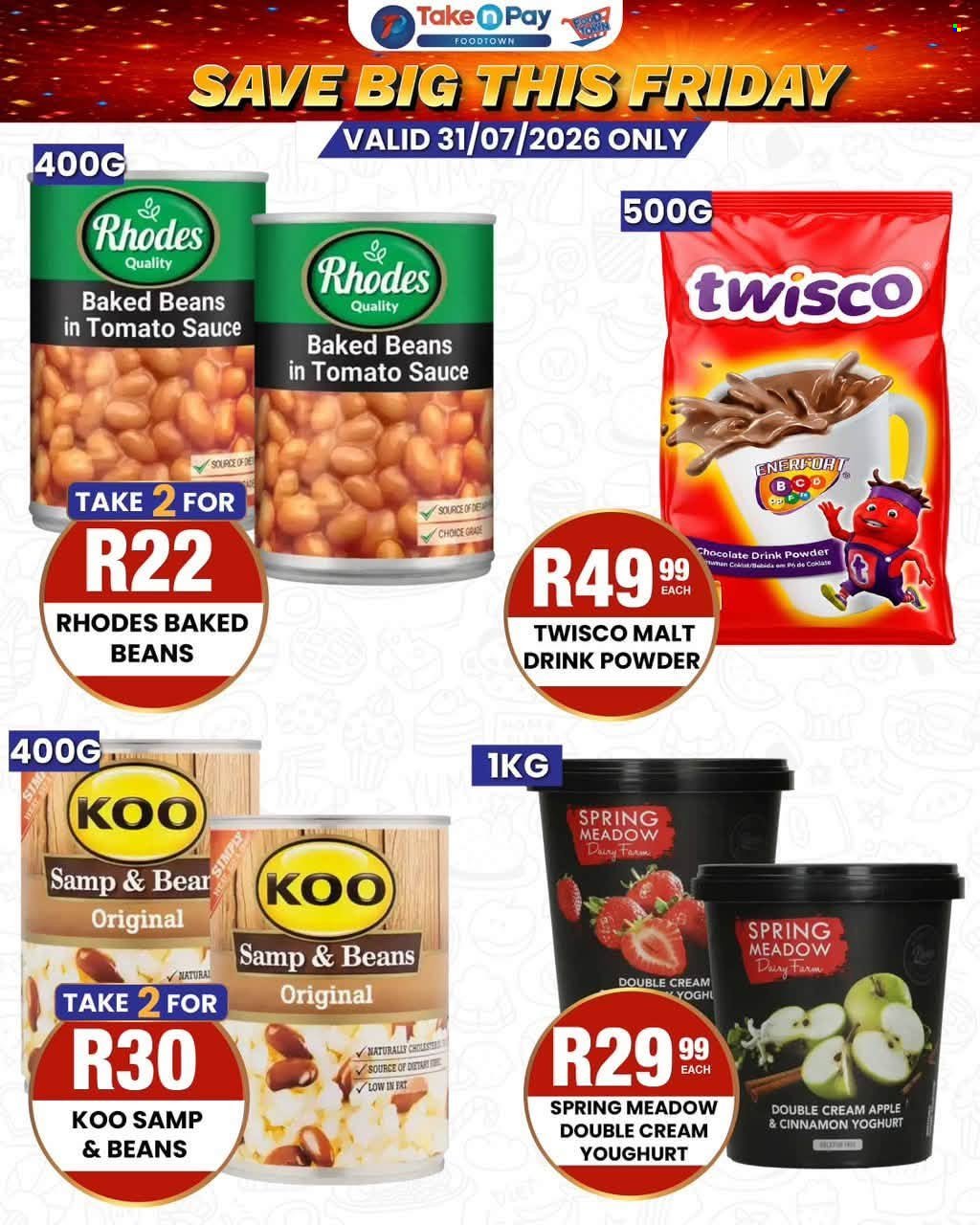 TAKE N PAY specials - From Friday 31 Jul 2026