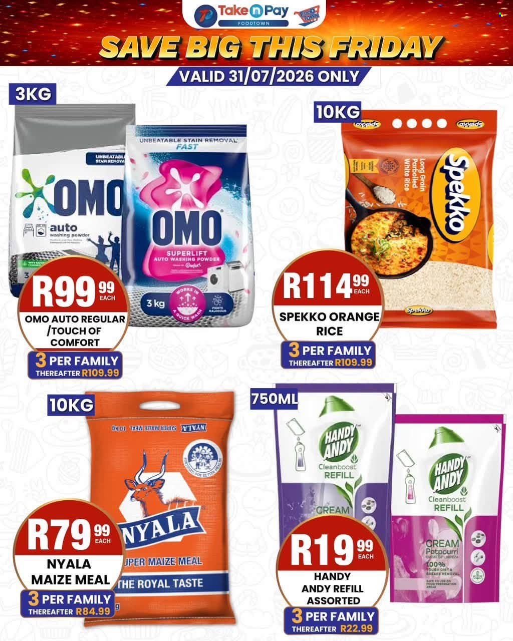 TAKE N PAY specials - From Friday 31 Jul 2026
