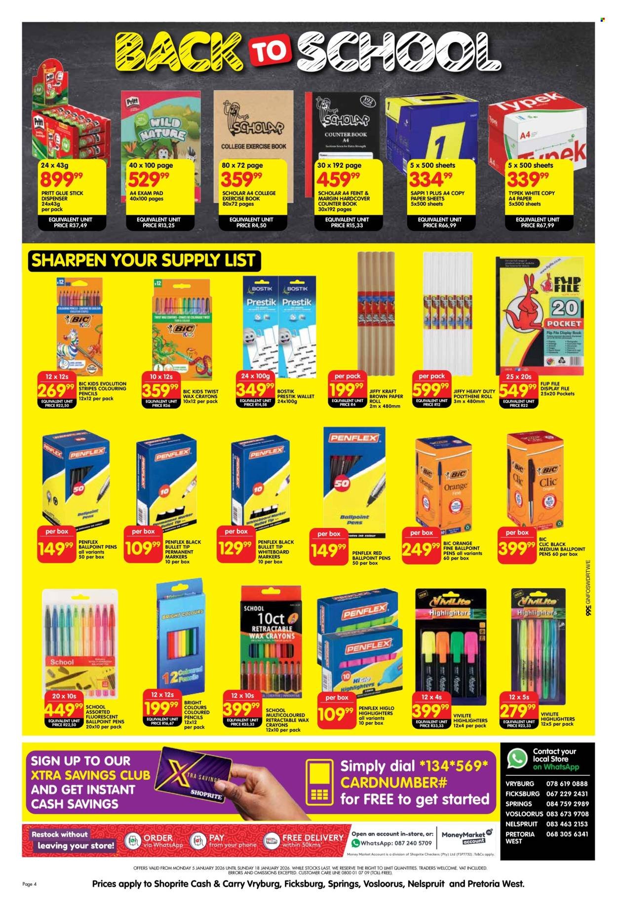 SHOPRITE specials - Cash & Carry Back To School Savings Gauteng (2026-01-05 - 2026-01-18) | 4