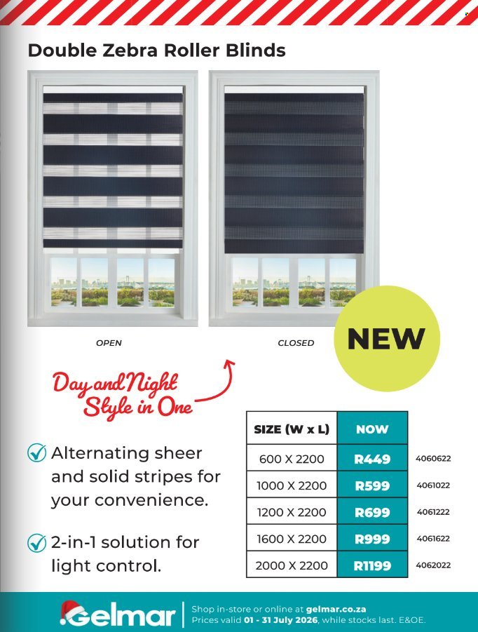 GELMAR specials - From Wednesday 1 Jul 2026