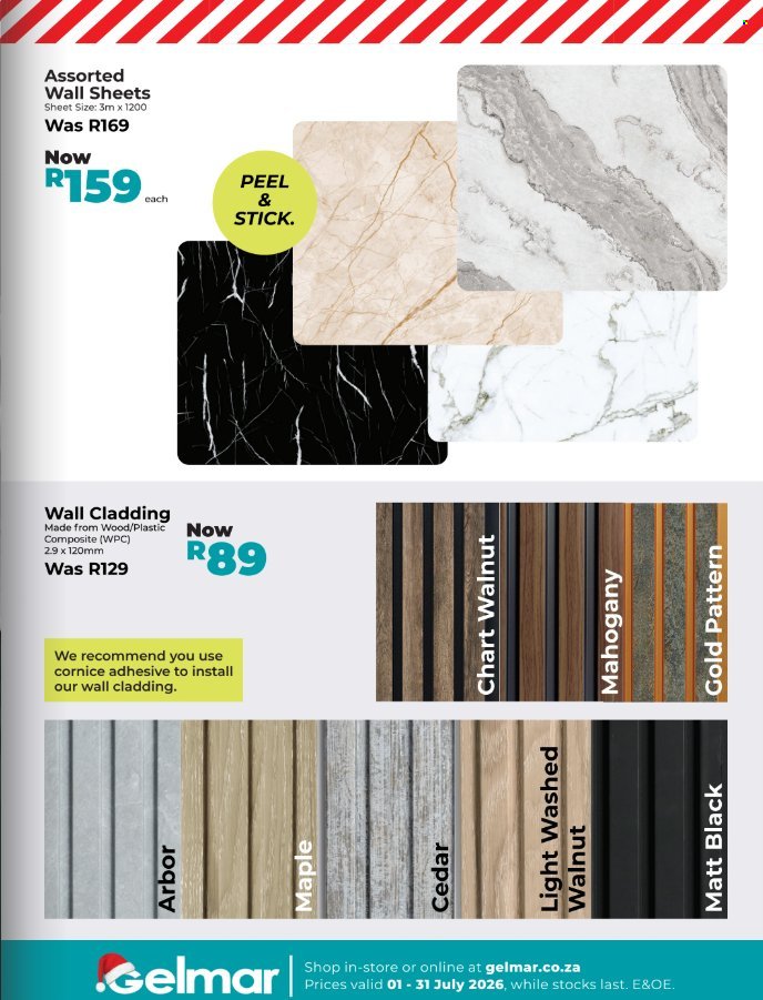 GELMAR specials - From Wednesday 1 Jul 2026