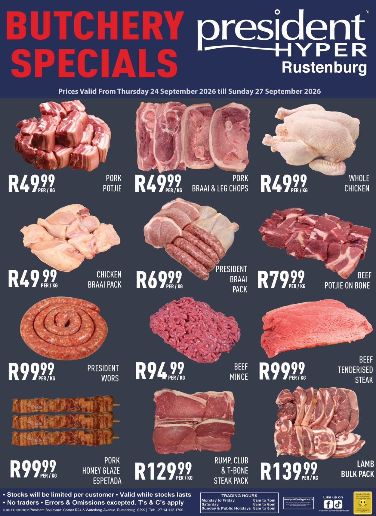 PRESIDENT HYPER specials - Butchery specials