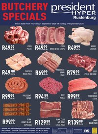 PRESIDENT HYPER specials - Butchery specials