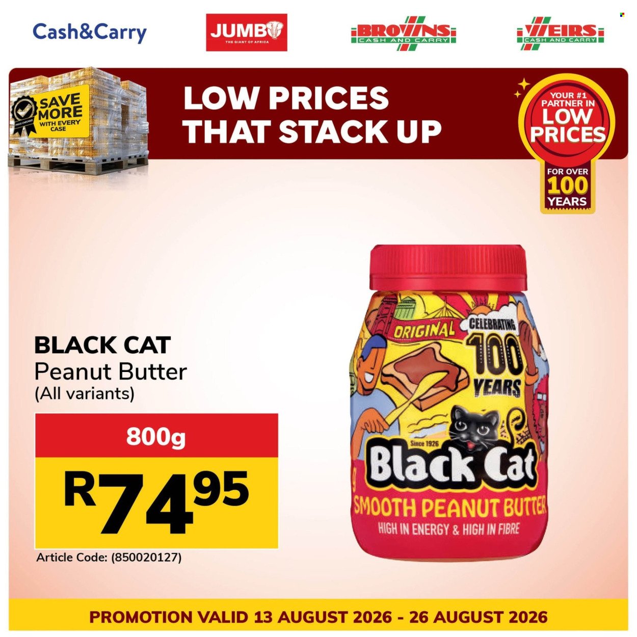 JUMBO CASH & CARRY specials - From Thursday 13 Aug 2026