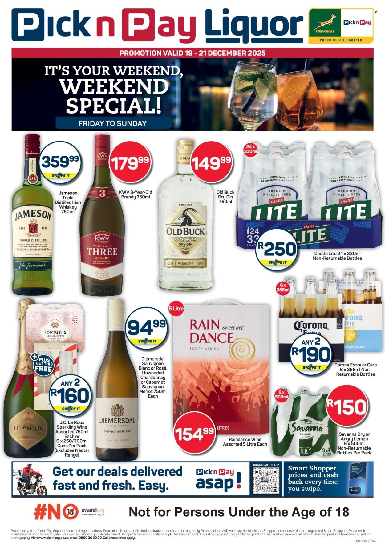 PICK N PAY specials - Weekend Liquor Specials (2025-12-19 - 2025-12-21) | 1