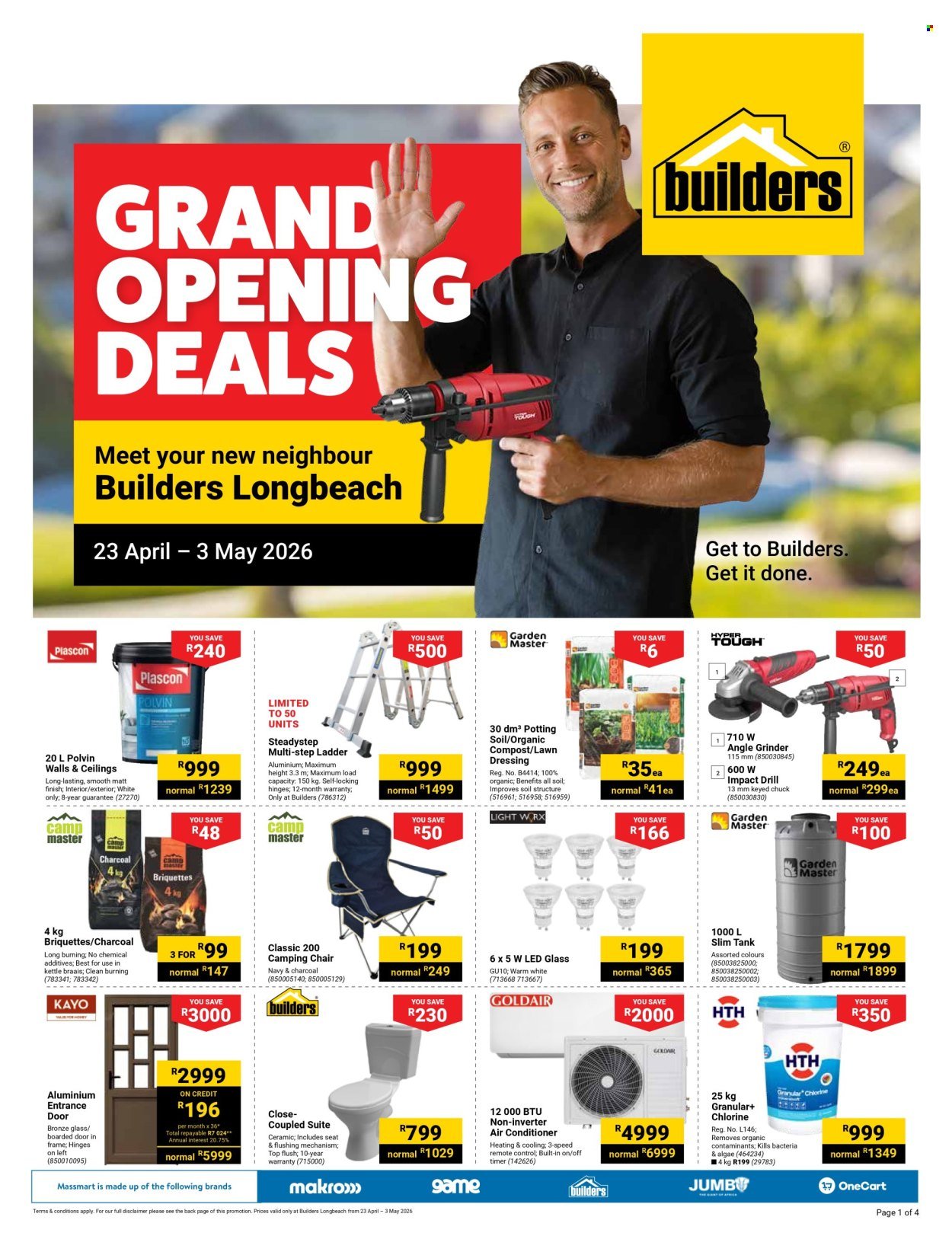 BUILDERS specials - Grand opening deals (2026-04-23 - 2026-05-03) | 1