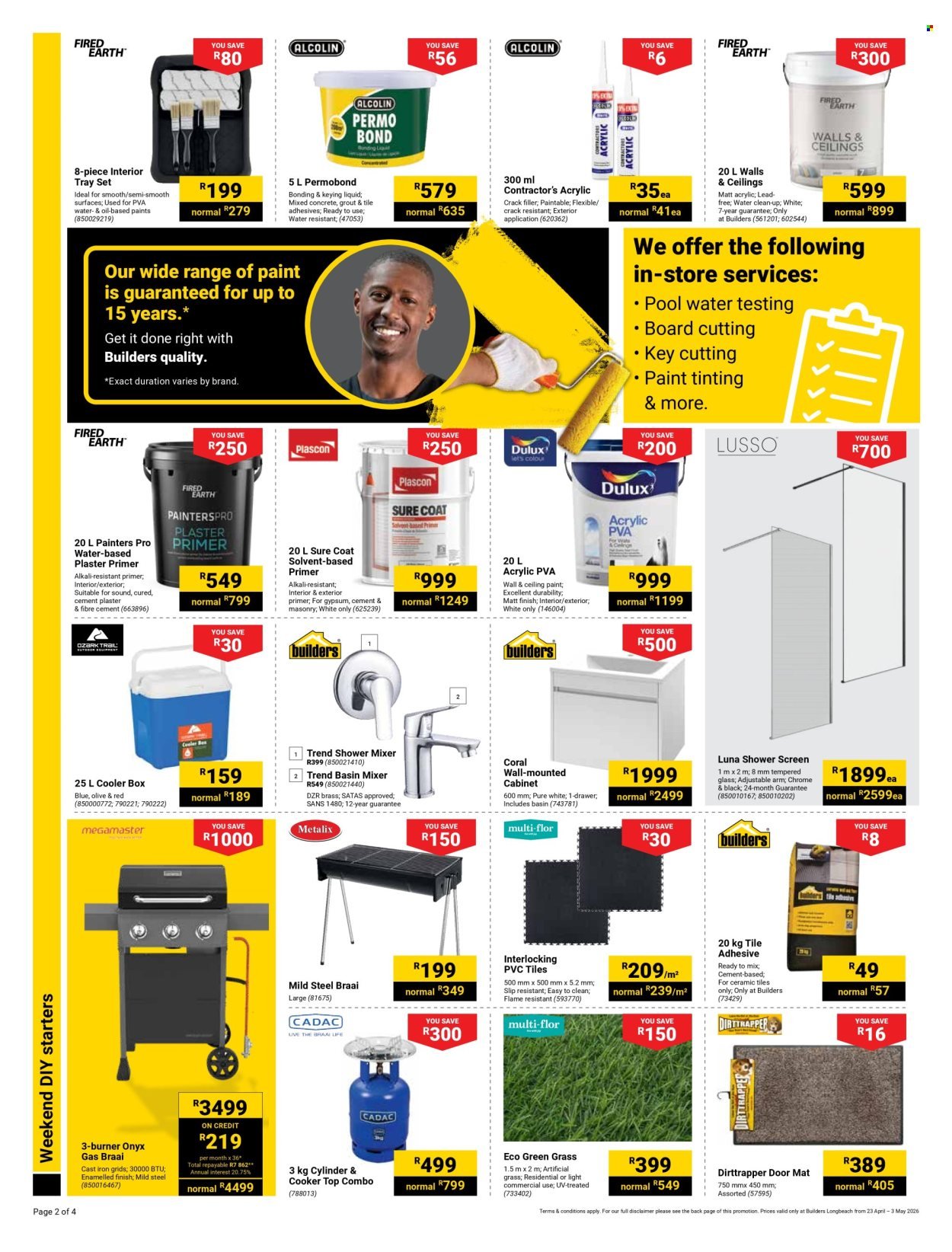 BUILDERS specials - Grand opening deals (2026-04-23 - 2026-05-03) | 2
