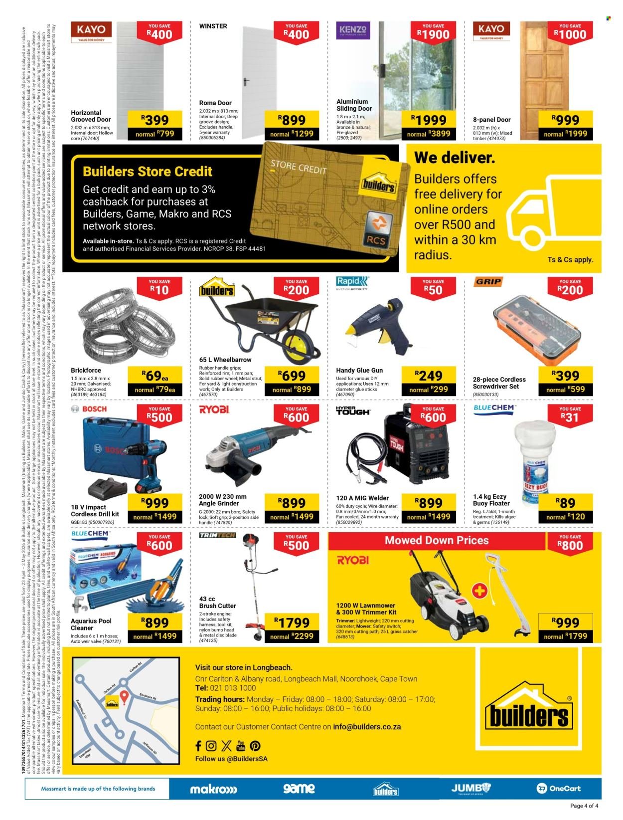 BUILDERS specials - Grand opening deals (2026-04-23 - 2026-05-03) | 4