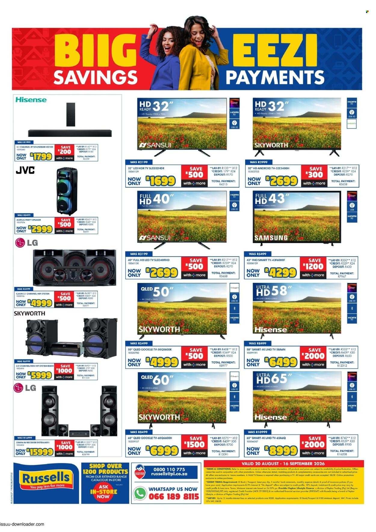 RUSSELLS specials - From Wednesday 19 Aug 2026