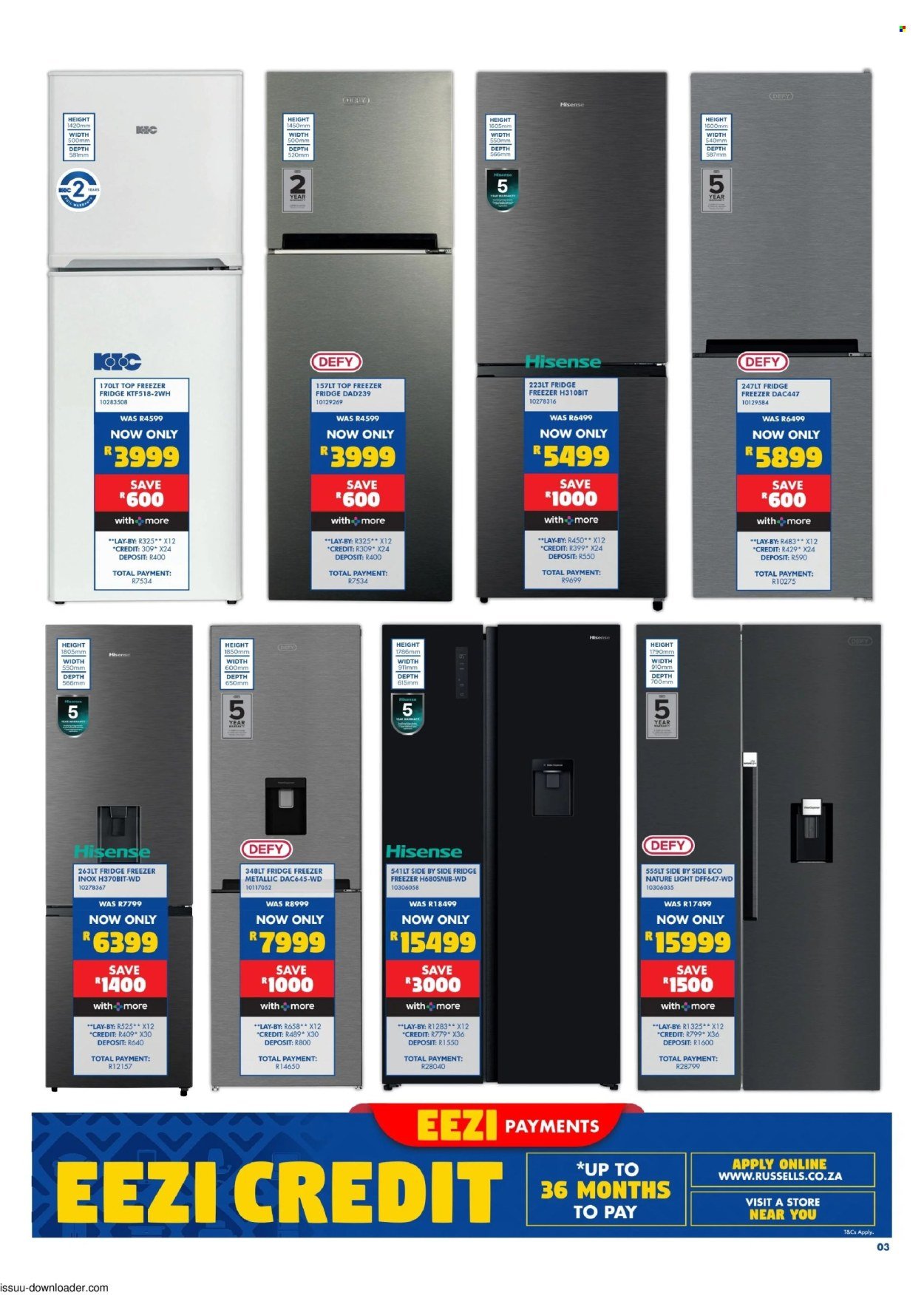 RUSSELLS specials - From Wednesday 19 Aug 2026