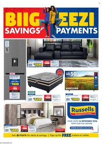 RUSSELLS specials - From Wednesday 19 Aug 2026
