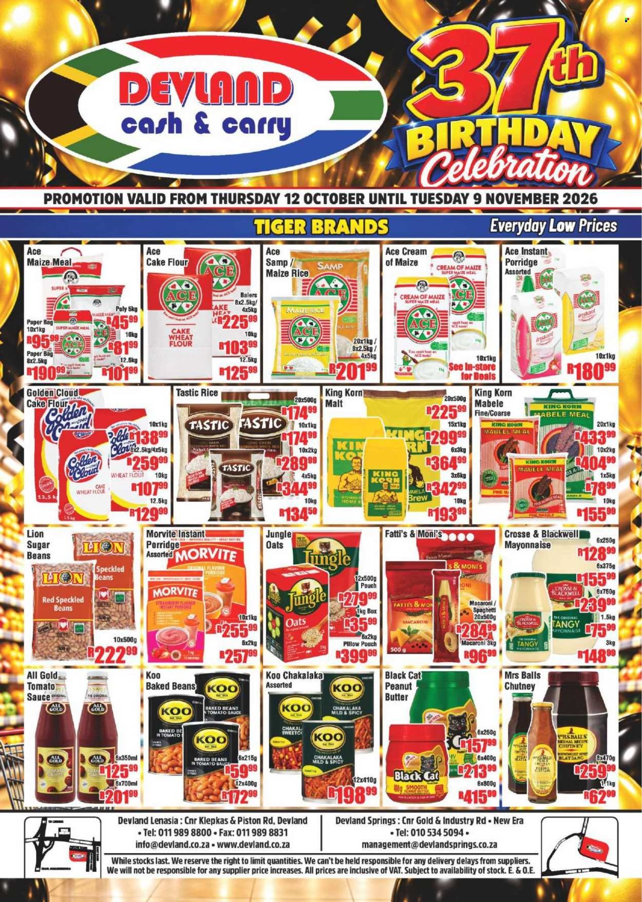 DEVLAND specials - From Monday 12 Oct 2026